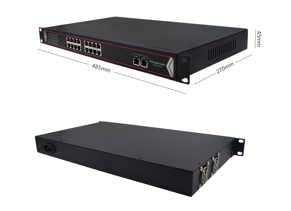 千兆16口POE+2千兆网口交换机