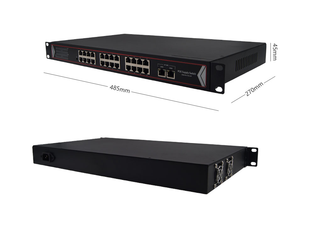 千兆24口POE+4个千兆网口+2光口交换机
